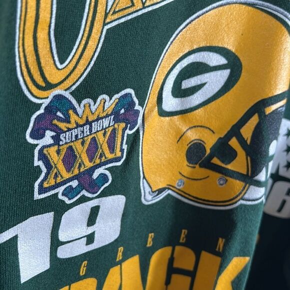 🏈Vintage 1996 GREEN BAY PACKERS Super Bowl XXXI CREWNECK Sweatshirt XL - PERFEC - Picture 6 of 8